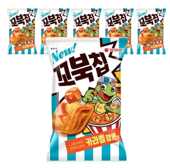 [쿠팡] 꼬북칩 카라멜팝콘맛, 108g, 6개