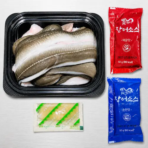 [토스쇼핑] 산들에담다 통영 손질 활 바다장어, 대, 1kg, 1박스(13,390원/무료)