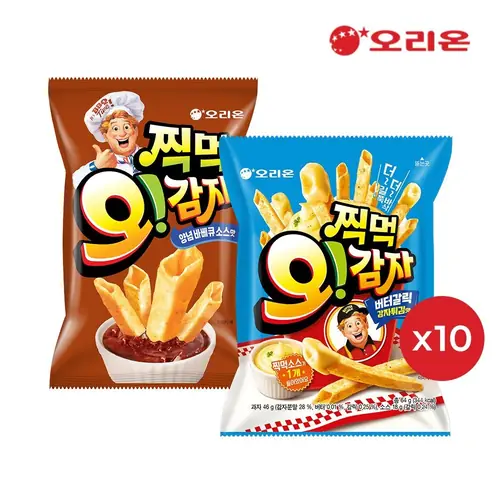 [롯데온] 찍먹 오감자 버터갈릭 10개+양념바베큐 10개