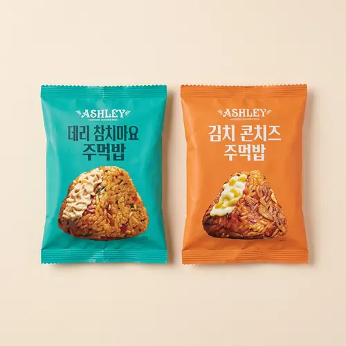 [토스쇼핑] 애슐리 주먹밥, 김치콘치즈 100g 5개 + 데리참치마요 100g 5개, 10개(12,900원/무료)