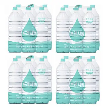 [톡딜] 프레시웰 생수 2L X 24병 (11,900원/무료)