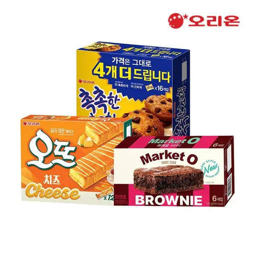 [롯데온] 오리온 오뜨 치즈12P+브라우니6P+촉촉한초코칩16P+증정 (10,530원/무료)