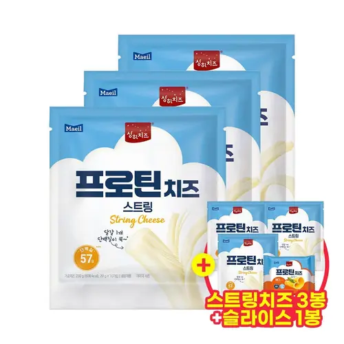 [롯데온] 상하치즈 프로틴치즈 스트링 치즈 20g 60개+사은품 (28,980원/무료)