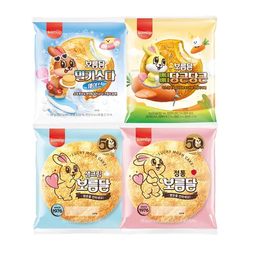 [롯데온] 삼립 보름달 4종 8봉 (정통/생크림/쑥/당근)