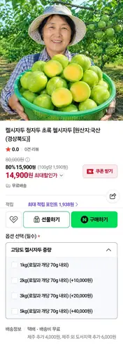 [네이버] 자두계의 샤인머스캣 켈시자두 청자두 첼시자두(15,900원/무료)