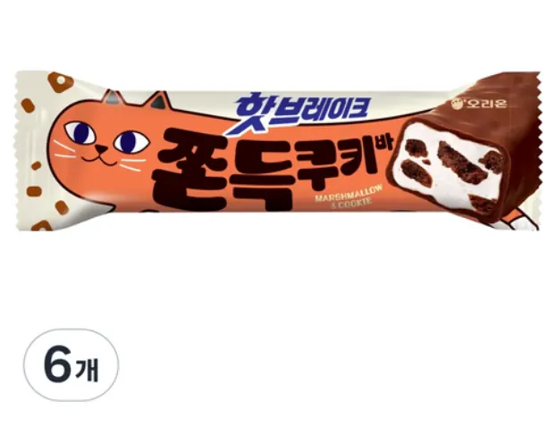 [쿠팡]오리온 핫브레이크 쫀득쿠키바,38g, 6개(5,160원/무료)